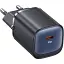 Сетевое зарядное устройство для Usams CC248 20W GaN Fast Charger (EU) - HC Series Черный - миниатюра 1