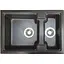 Гранітна кухонна мийка Romzha Patrat 62D Antracit (902) з 1.5 чашами - мініатюра 1