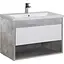 Тумба Мойдодир Oslo 80 Loft з умивальником Cosmo 80 бетон/Білий Сірий - мініатюра 1