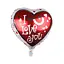 Шар воздушный фольгированный (45 см) Сердце дизайн 4 - миниатюра 1