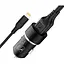 Автомобільний зарядний пристрій Sky Dolphin SZ02L AluMinium (2USB, 2.4A) Black (AZP-000071) + кабель Lightning - мініатюра 2
