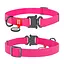 Ошейник для собак водостойкий Waudog Waterproof с QR-паспортом металлическая пряжка-фастекс Ш 25 мм Д 38-58 см розовый - миниатюра 1
