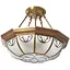 Люстра Brille Тиффани торт потолочная E27 60W PB (BL-638C/4) - миниатюра 1