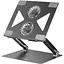 Охлаждающая подставка для ноутбука до 15.6 дюймов OfficePro LS-121-G 2xfans Aloy Aluminum Gray - миниатюра 1