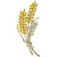 Брошь Колосья пшеницы два колоска брошь-булавка символ Украины желтая - миниатюра 1