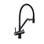Смеситель для кухни на две воды с гибким изливом Koer KB-72006-05 KR3380 Черный матовый - миниатюра 8