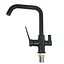 F4362 Змішувач для кухні однорич. круг.Г-подіб.гусак під фільтр лат.корп. гайка Ø35 чорний Frap 1/8 Чорний матовий - мініатюра 1