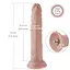 Реалістичний фалоімітатор для секс-машин Hismith 7.5″ Flexible Silicone Dildo, система KlicLok - мініатюра 7