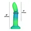 Фалоімітатор Addiction Rave 8″, що світиться в темряві, Glow in the Dark Dildo Blue Green, 20,3 см - мініатюра 4