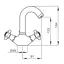 Смеситель для умывальника GRB Classical 211190 Хром - миниатюра 2