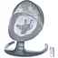 Гойдалка ME 1074 MYLA з пультом, 5 швидкостей, 12 мелодій, Bluetooth, ME1074DarkGraySquares - мініатюра 1