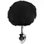 Металевий анальна пробка Art of Sex - Metal Butt Plug Rabbit Tail М, Чорний - мініатюра 2
