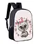 Рюкзак детский с котом 34х27 см, ранец городской с котиком для мальчика, девочки (00491) - миниатюра 1