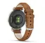 Смарт-часы Garmin Lily 2 Classic кремовое золото с коричневым кожаным ремешком - миниатюра 2