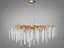 Дизайнерська новинка, кришталева люстра Гліцинія, 14 ламп, золото - мініатюра 3