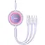 Кабель Baseus Bright Mirror 2 Series 3-in-1 (Micro USB+Lightning+Type-C) 100W (1.1m) purple - мініатюра 1