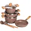 Набор посуды MGC 6 предметов с антипригарным покрытием 1,9/3/3,2/5,3 л, кофейный MGC HP-4-401CO - миниатюра 2