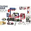 Набор "Суши-бар" 66 элементов, подсветка фонаря, звуковые эффекты кассы, суши, монеты, купюры, тарелки, палочки, соус в коробке - миниатюра 2