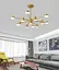 Светодиодная люстра Меркурий 8911 (Золотая) на 6+6 плафонов - миниатюра 1