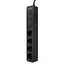 Мережевий фільтр Proove Power Strip P-04 (4 розетки + 4 USB + 2 Type-C) 3M black (PSP442430001) - мініатюра 1