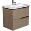 Тумба Мойдодир Illusion 70-A з умивальником ID-70 дуб натуральний - мініатюра 1