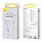 Кабель Baseus Flash Series Ⅱ One-for-three Fast Charging Data Cable USB to M+L+C 66W 1.2m Purple - мініатюра 2