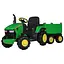 Дитячий електротрактор Bambi з причепом M 4619ABLR-5, зелений— потужний, музичний, на гумових колесах - мініатюра 1