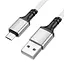 Кабель Borofone BX83 USB to MicroUSB 1 м білий - мініатюра 1
