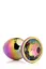 Анальна пробка з кристалом Gleaming Love Multicolour Plug 9.5 см (райдужний) - мініатюра 1