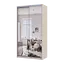 Шафа купе Doros Сіті Лайт Кашемір 2 Дзеркала 120х60х225 (80736341) - мініатюра 1