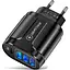 Зарядний пристрій Xiamen 3 USB Type-C Super Charge/Quick Charge 3.0 5 V/2,4 A Black (050557) - мініатюра 2