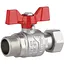 Кран шаровой Thermo Alliance Forte 3/4" ВН прямой, PN40, с накидной гайкой, бабочка SF261W20 - миниатюра 1