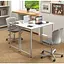 Компьютерный стол Costway Helena с металлическим каркасом белый - миниатюра 2