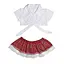 Еротичний костюм школярки з топом та спідницею для рольових ігор білий S - мініатюра 6