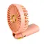 Детский портативный USB-вентилятор Mini Fan с подставкой для телефона пудровый (677-58A) - миниатюра 2