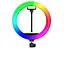 Светодиодная кольцевая LED лампа с креплением для телефона RGB MJ33 33 см - миниатюра 1
