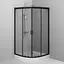 Душевая кабина Am.Pm Gem 1/4 Round 100x100 см без поддона black W90UG-401-100BT, прозрачный, черный - миниатюра 3