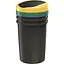 Баки для сортировки мусора Prosperplast Keden Compacta R комплект 3x40 л черный, крышка синяя, зеленая, желтая - миниатюра 2