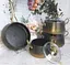 Набір каструль O.M.S. Collection 3041 з гранітно-мармуровим покриттям Бронзовий (Туреччина) - мініатюра 3