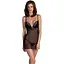 Рубашка Passion DELIENA CHEMISE L/XL black стрінги із заниженою талією - мініатюра 1
