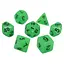 Набір кубиків Glow in the dark 7 Dice Set - Light green , 7 шт. (g7dglow03) - мініатюра 1