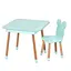 Столик зі стільцем "Ведмедик" 08-025B-BOX з ящиком, бірюзовий - мініатюра 1