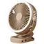 Вентилятор настольный беспроводной D1 с прищепкой и подсветкой белый - миниатюра 1