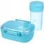 Ланчбокс з пляшкою блакитний Laprida харчовий пластик 1 л + 0.5 л (64-21-748) - мініатюра 1