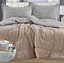 Постільна білизна Laura Grand 4 сезони QM-4-06 комбінована - зимова велюр євро комплект бежевий - мініатюра 1