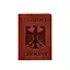 Кожаная обложка для паспорта с гербом Германии коралл Crazy Horse - миниатюра 6