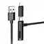 Дата кабель Hoco U135 Incredible 2in1 USB to Lightning/Type-C (1m) Black - мініатюра 1