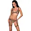 Эротический комплект нижнего белья Passion GABI Set S/M beige трусики с гартерами - миниатюра 1