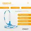 Бисерная скакалка EasyFit FreeRope 2,7 м (бело-голубая) - миниатюра 4