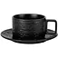 Чашка с блюдцем Elisey Бархат черная (9182-025) - миниатюра 1